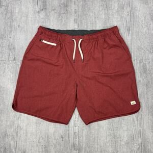 Vuori Shorts Mens XXL Banks Performance Red Zip Pocket Casual Athletic Gym V330